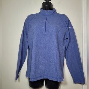 L.L. Bean Fleece Purple Quarter Zip Sweater sz M 247229
